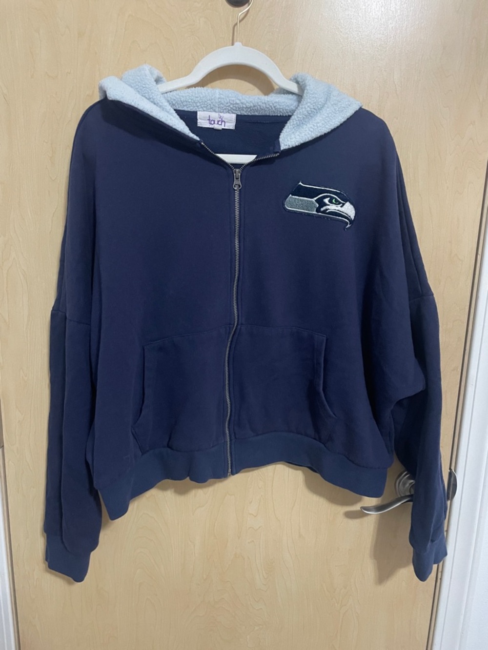 Touch By Alyssa Milano Seattle Seahawks Navy Zip-Up Hoodie XXL